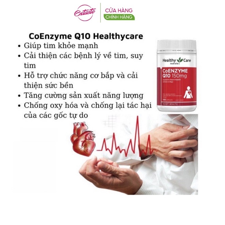 Viên uống bổ tim mạch Healthy Care Coenzyme Q10 100 viên