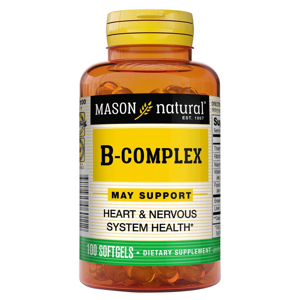 Viên Uống MASON NATURAL Hỗ Trợ Sức Khoẻ Hệ Thần Kinh Và Tăng Cường Sức Khoẻ  Tổng Hợp B-Complex 100 Viên - Thực phẩm chức năng sức khỏe | VitaminDep.com