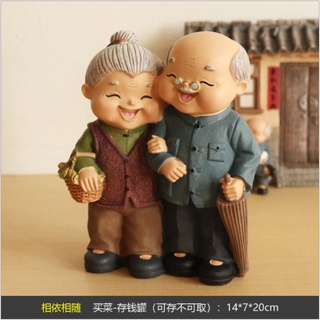 Tượng ông bà lão hạnh phúc ( mẫu cổ đại )