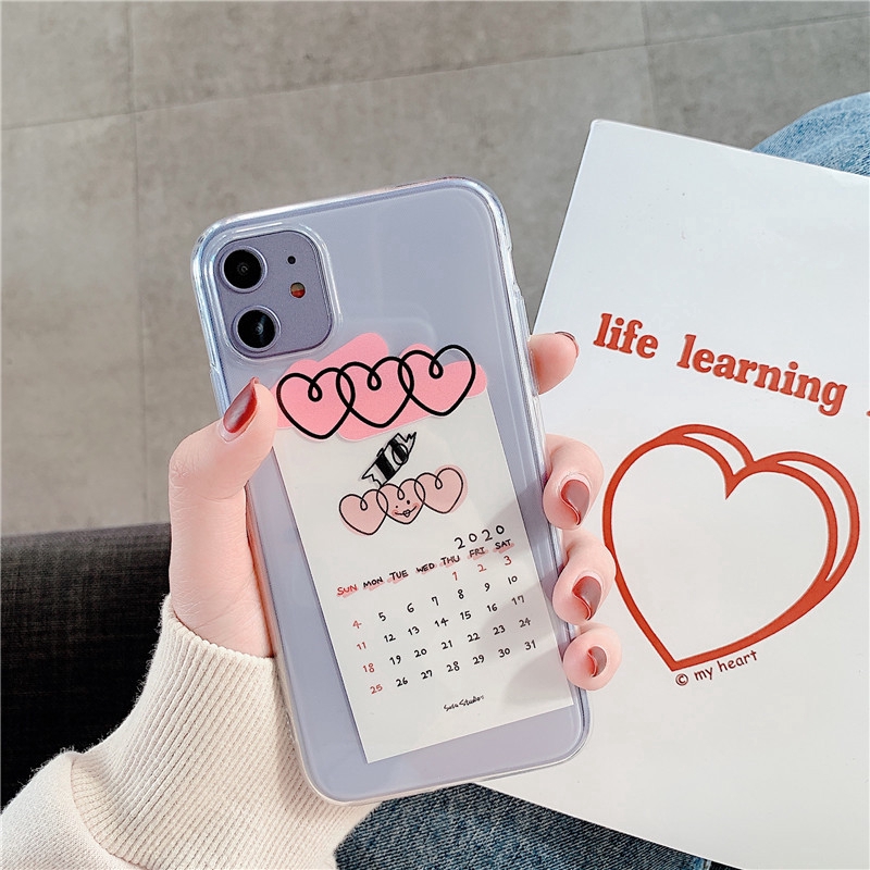 Ốp điện thoại mềm trong suốt giúp theo dõi ngày tháng dành cho Iphone 11 11pro 11proMax 6 6plus 7 8 7plus 8plus XR XS | BigBuy360 - bigbuy360.vn