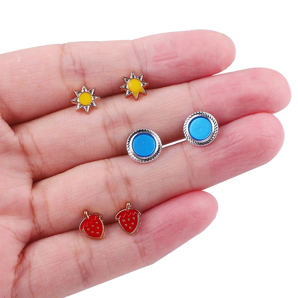 100 Đôi Khuyên Tai Acrylic Nhiều Màu Sắc Dễ Thương Cho Nữ