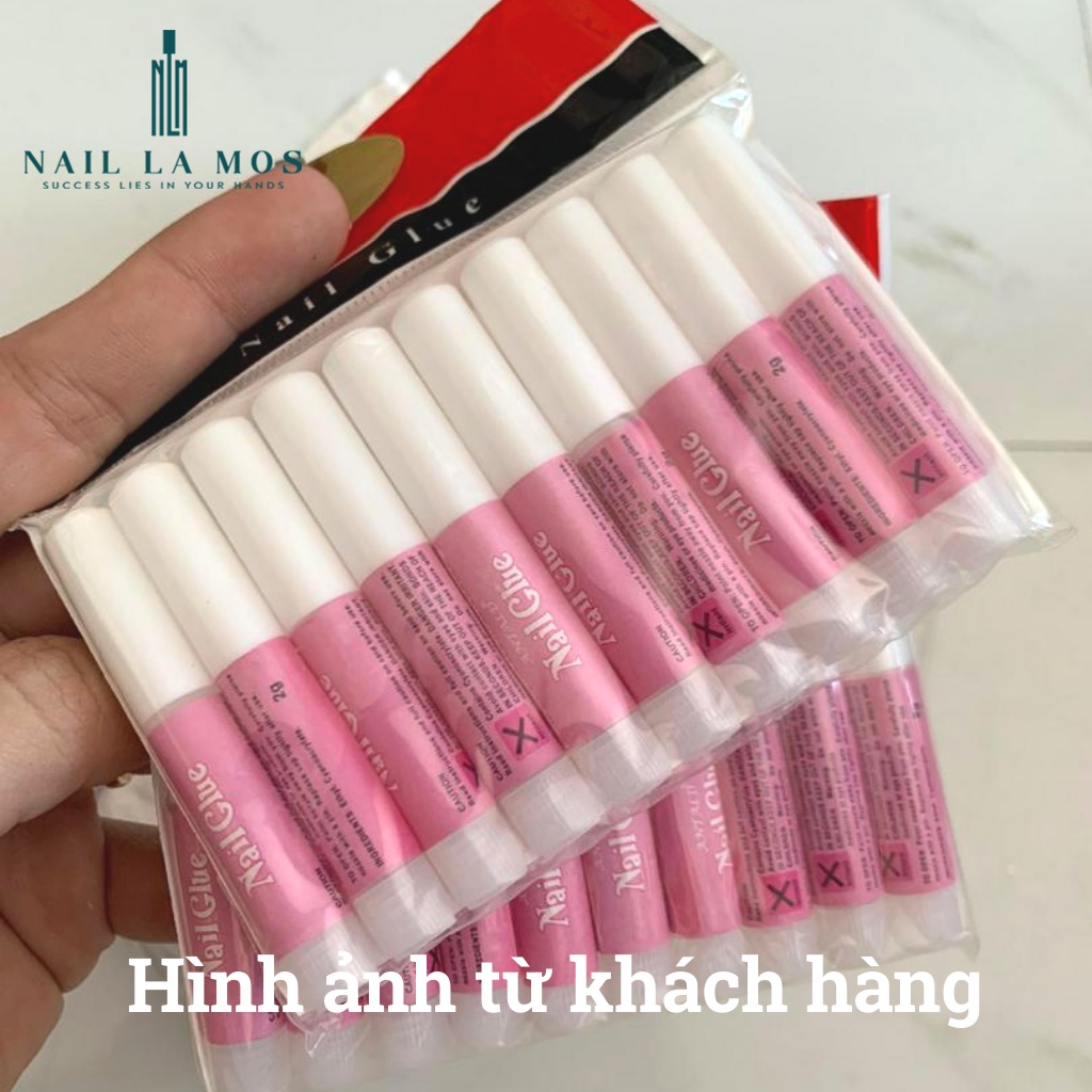 Set 10 tuýp keo dán móng giả Nail Glue chính hãng (loại tuýp nhỏ 2g tiện lợi)