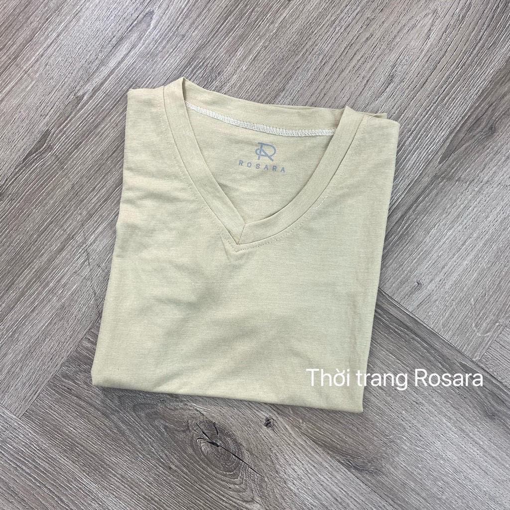 [Mã WASKT410K giảm 10K đơn 50K] Áo phông nữ thời trang cổ tim Rosara phụ kiện Sp82 | BigBuy360 - bigbuy360.vn