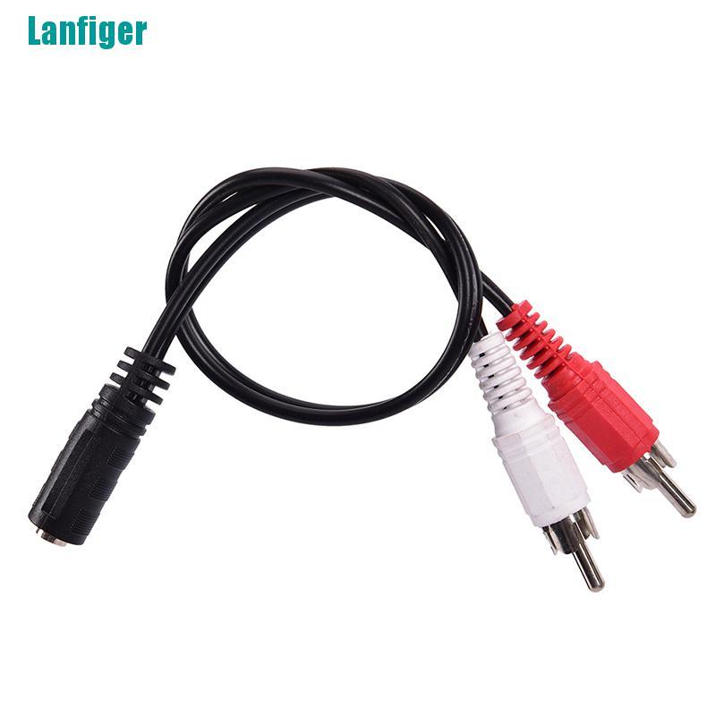 Đầu Chuyển Đổi Phích Cắm 2-RCA Thành Ổ Cắm 3.5mm Aux Chuyên Dụng