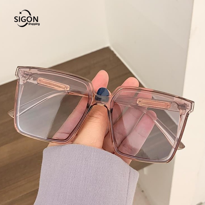 Kính Mát Gọng Vuông Lớn Chống Tia Cực Tím Thời Trang Cho Nữ