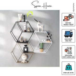 Kệ sách treo tường bằng sắt trang trí phong cách Bắc Âu tối giản phù hợp với mọi không gian.
