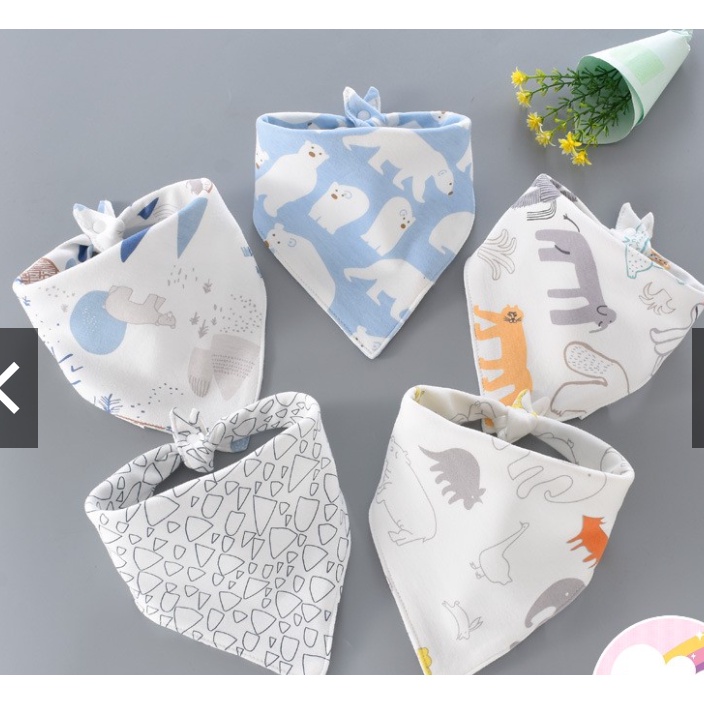Yếm dãi cho bé chất liệu vải xô 6 lớp, yếm ăn dặm em bé từ 05 tháng tuổi- My.Baby.Offcial