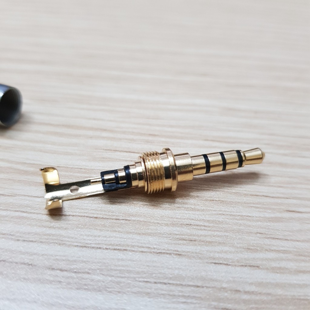 Jack 3.5mm DIY full kim loại,có mic dùng thay thế cho tai nghe