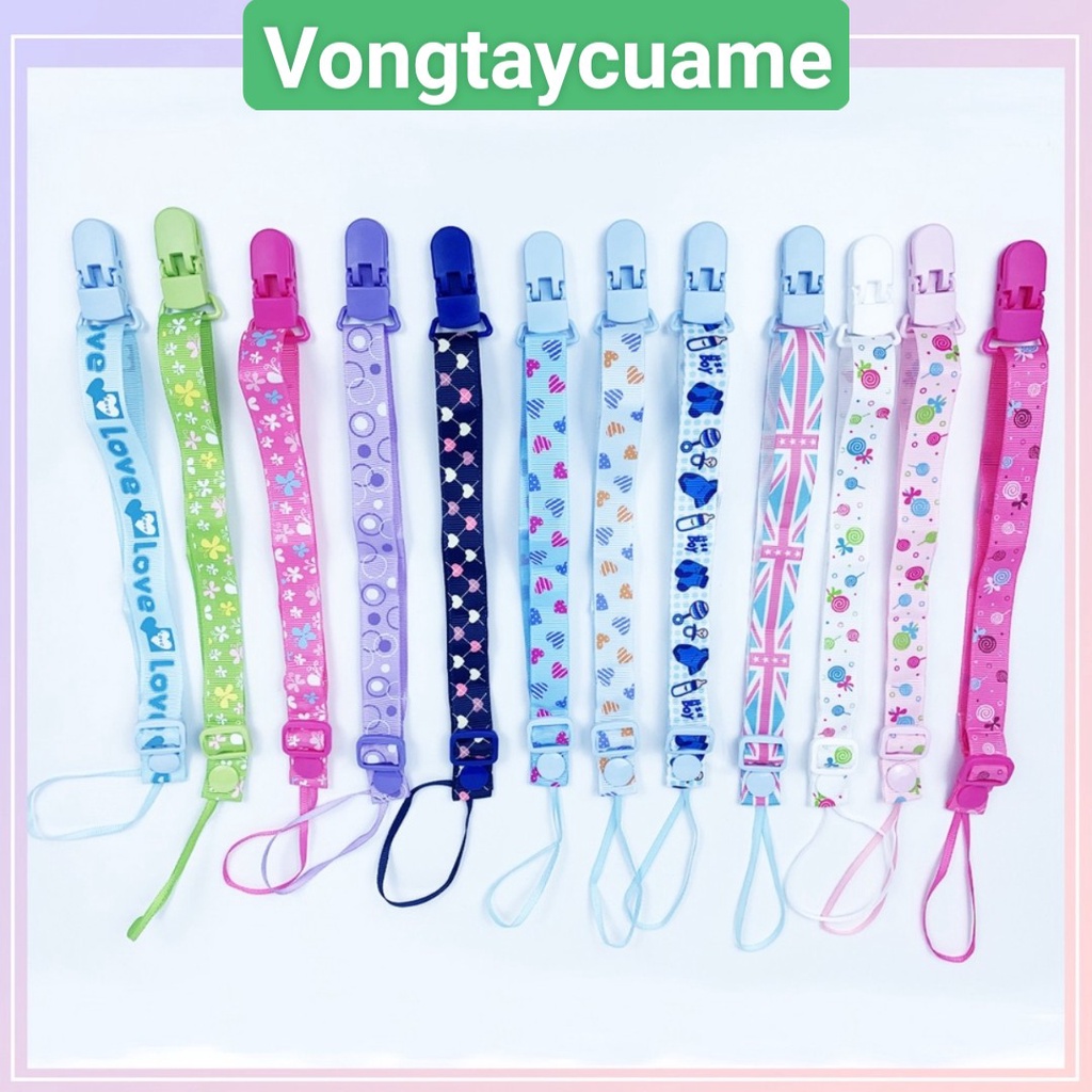 Dây đeo ti giả và nướu ngậm cho bé dài 44cm có thể điều chỉnh được độ dài