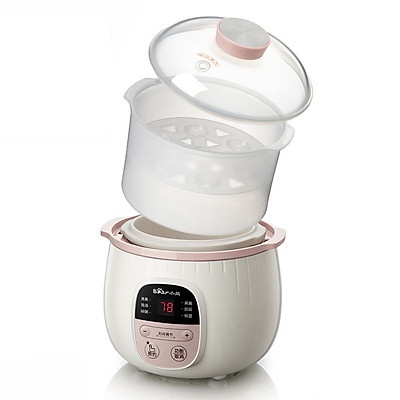 Nồi nấu cháo cho bé, nồi ninh hầm đa năng cho bé BEAR B08C1 Dung Tích 0,8L Kèm Lồng hấp - CÓ HDSD TIẾNG VIỆT