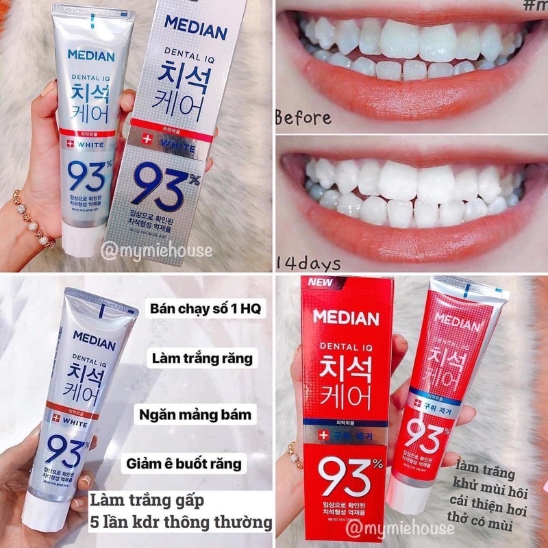 Kem đánh răng Median làm trắng răng khử mùi hôi