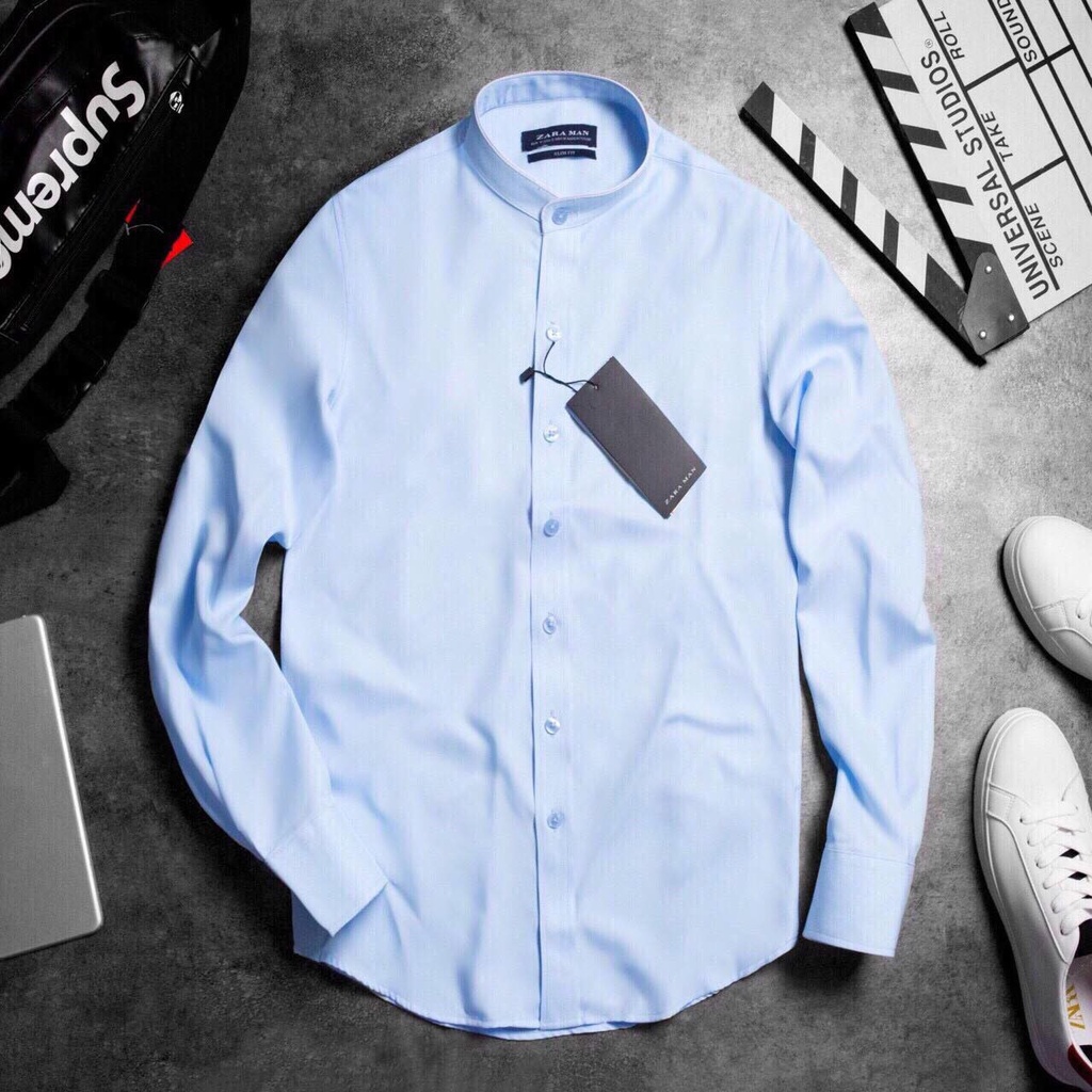 Áo sơ mi cổ tròn nam cao cấp, áo sơ mi nam cao cấp hàng vnxk có nhiều màu