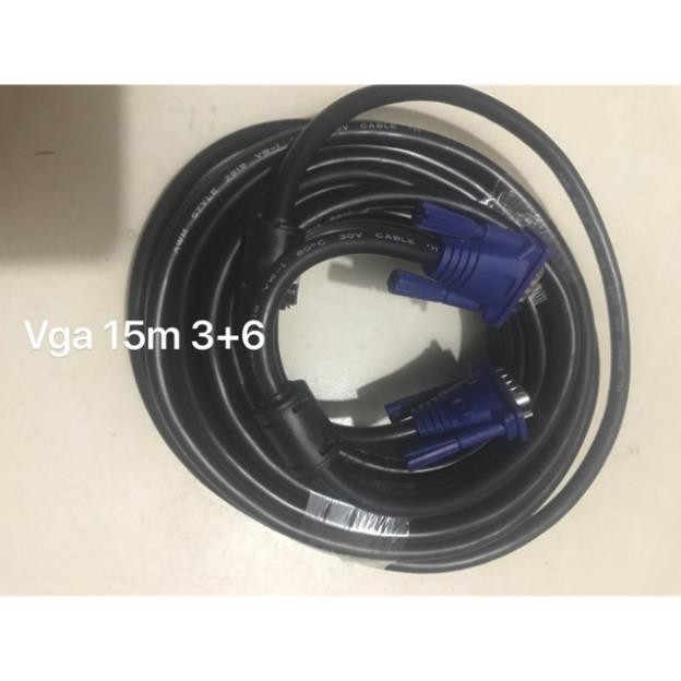 Dây cáp VGA 15m đen 3+6