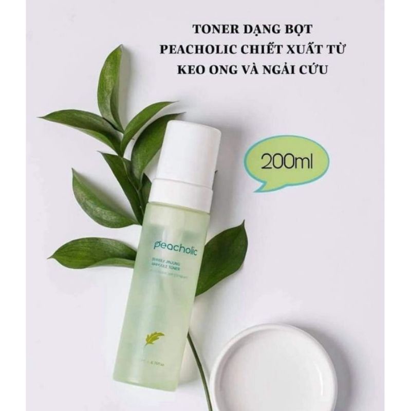 Toner dạng bọt  làm sạch. làm dịu da giữ ẩm.cấp nước Peacholic
