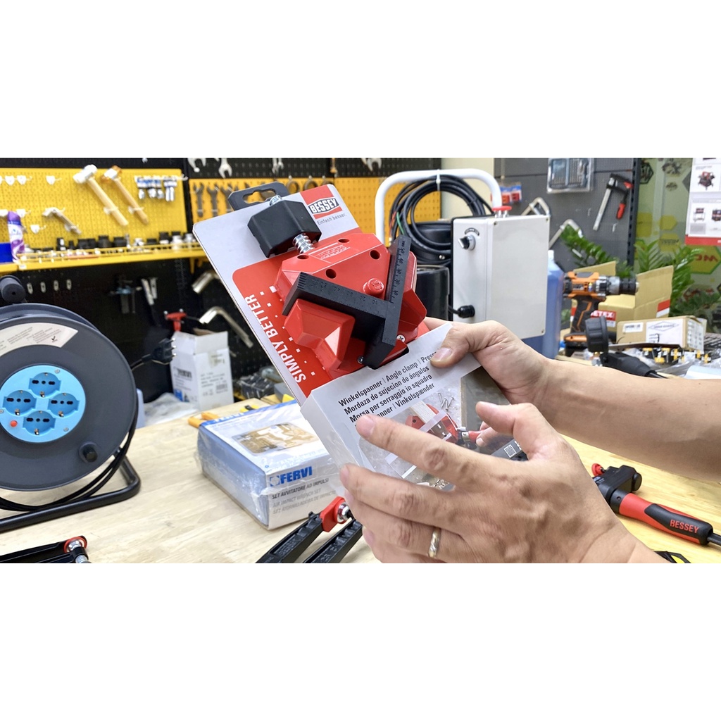 Kẹp góc vuông 2x55mm độ sâu ngàm cặp 30mm. BESSEY WS3. Sản xuất tại Đức