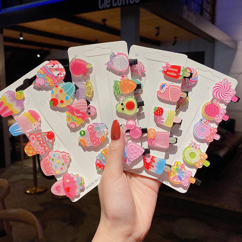 Set 10 Kẹp Tóc Kiểu Dáng Ngọt Ngào Dễ Thương Cho Bé