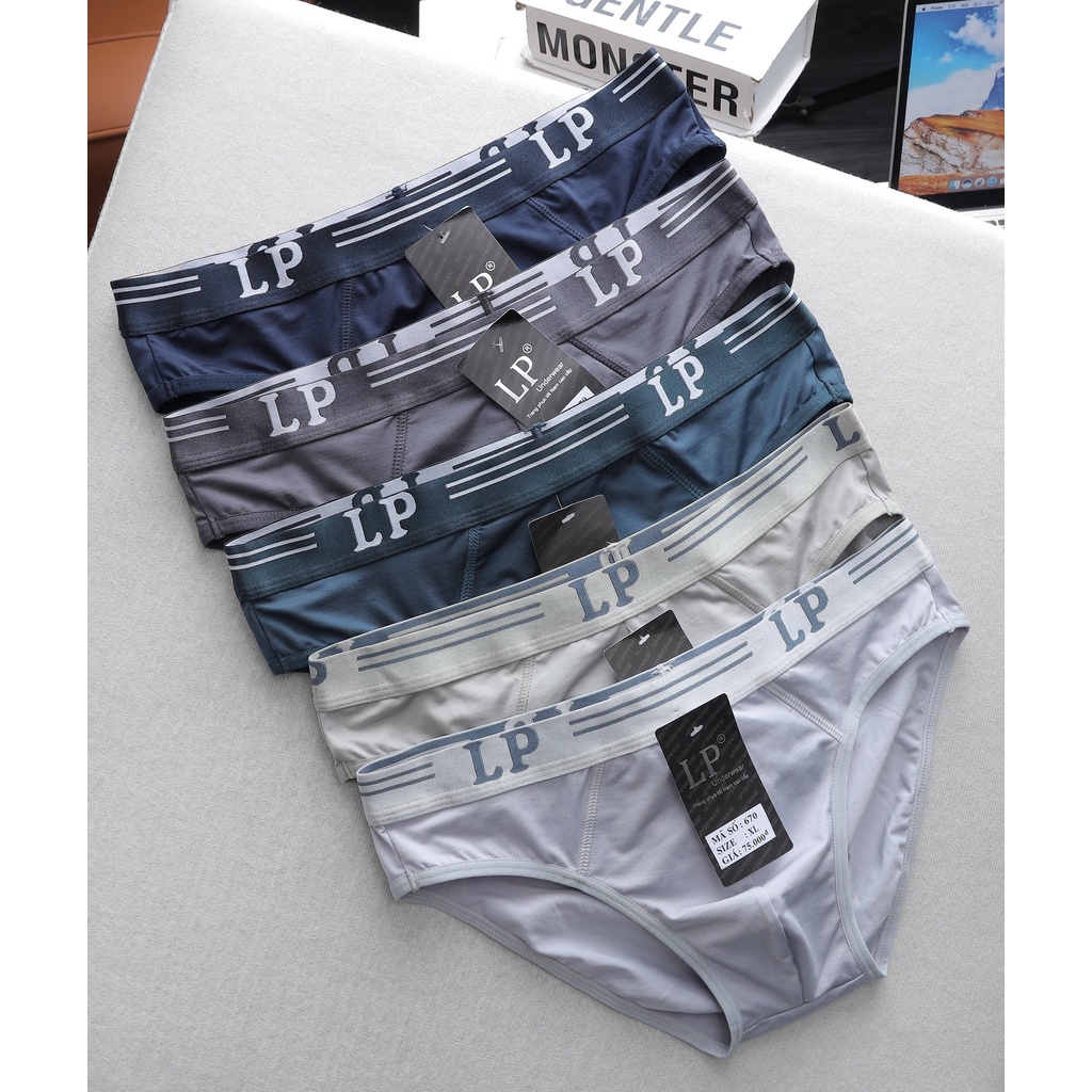 Quần Lót Tam Giác Nam LP cao cấp 100% Cotton co giãn siêu tôt có BigSize . Ivan BigSize