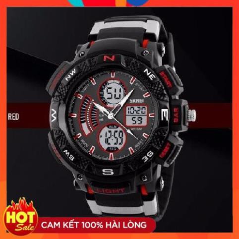 Đồng Hồ Thể Thao Điện Tử Nam Skmei 1211 Đỏ Motor Sport
