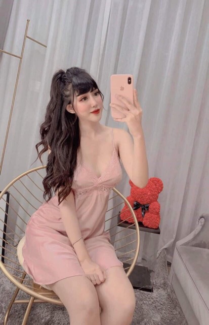 (NOW SHIP GIAO NHANH 1H) Sx 658 váy ngủ lụa satin -Đầm ngủ cao cấp - MinhTrang | BigBuy360 - bigbuy360.vn