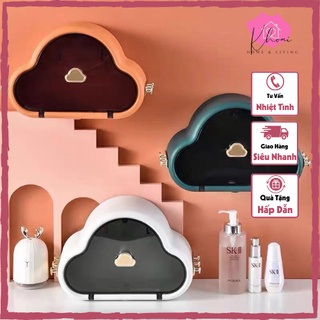 Hộp đựng giấy vệ sinh, không cần khoan đục tường, hình đám mây, đa dạng màu sắc