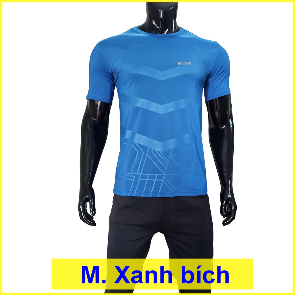 Áo Thun Lạnh Thể Thao Nam Cổ Tròn MINH SPORT Vải Cực Mát, Co Giãn 4 Chiều, Nhiều Màu, Form Áo Chuẩn Thể Thao