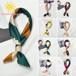 Khăn quàng cổ hình vuông chất liệu lụa nhiều mẫu tùy chọn phong cách thời trang cho nữ
