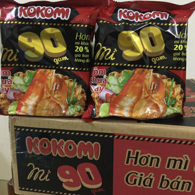 Mì kokomi đại tôm chua cay - gói 90g - Date 12/2020