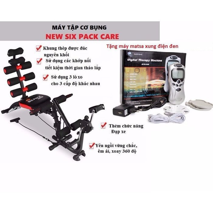 Máy tập cơ bụng New Six Pack Care 2018 có đạp chân