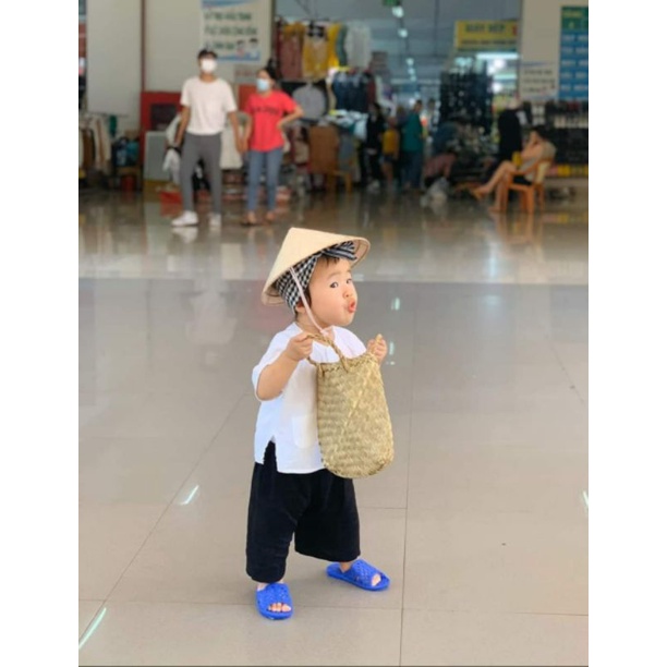 Bộ Bà ba nông dân dễ thương bé trai bé gái / Bà ba cho bé