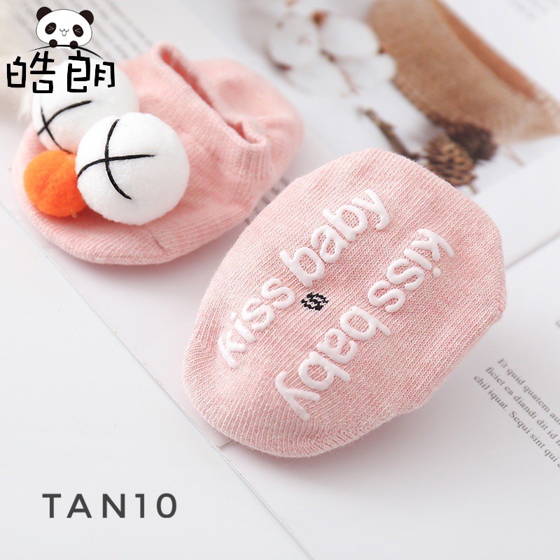 Tất cổ ngắn chống trượt Tiny Tree đôi mắt TAN10