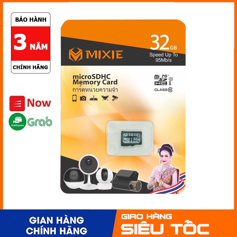 Thẻ nhớ Micro SD MIXIE 32G CHÍNH HÃNG chuyên dùng cho Camera IP, cam hành trình, điện thoại - bảo hành 36 tháng