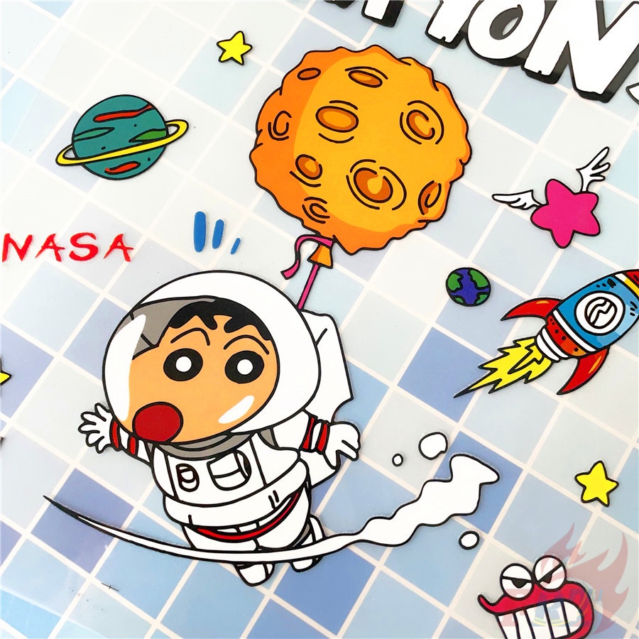 NASA ◆ Miếng Dán Trang Trí Tường Hình Phi Hành Gia Và Cậu Bé Bút Chì Shin-chan ◆ 1 Sticker Dán Ủi Với Thiết Kế Đẹp Mắt