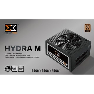 Nguồn máy tính công suất thực XIGMATEK HYDRA M - 80PLUS BRONZE, 100% CÁP RỜI - DẠNG DẸT