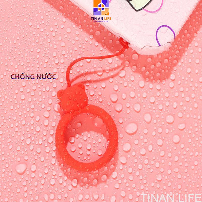 Dây Đeo Điện Thoại Silicone, Hình Gấu, Dạng Vòng Nhẫn
