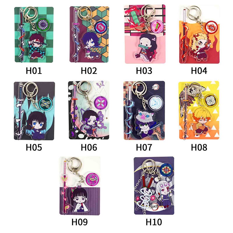 Tmdbyx Móc Khóa Nhựa Acrylic Hình Thanh Kiếm Kimetsu No Yaiba