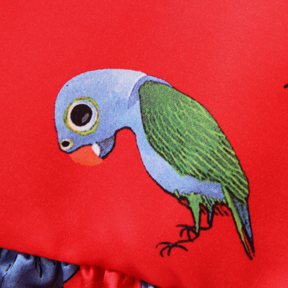 Đầm Sanlutoz Tay Dài In Họa Tiết Chim Hoạt Hình Dành Cho Bé Gái