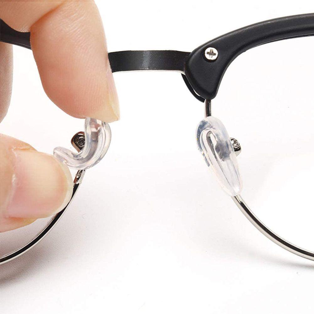 Bộ Miếng Đệm Mũi Mắt Kính Bằng Silicone Kèm Tua Vít + Nhíp Sửa Chữa Mắt Kính Chống Trượt