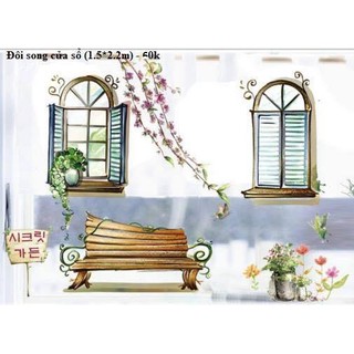 decal dán tường cửa sổ