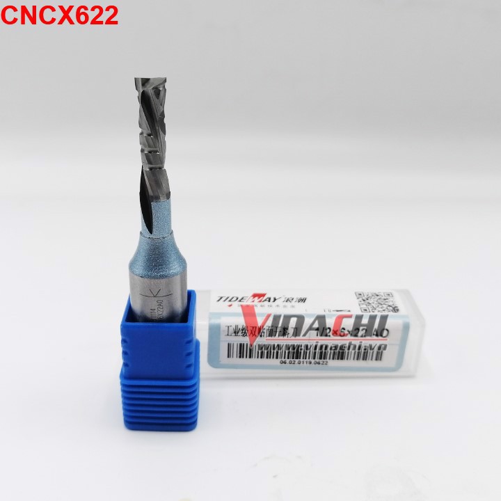 Mũi Cắt CNC Tideway Xoắn - Mũi Cắt CNC Tideway Xoắn dùng cho các sản phẩm cắt sâu không bám gỗ giúp đẩy mũi khoan nhẹ