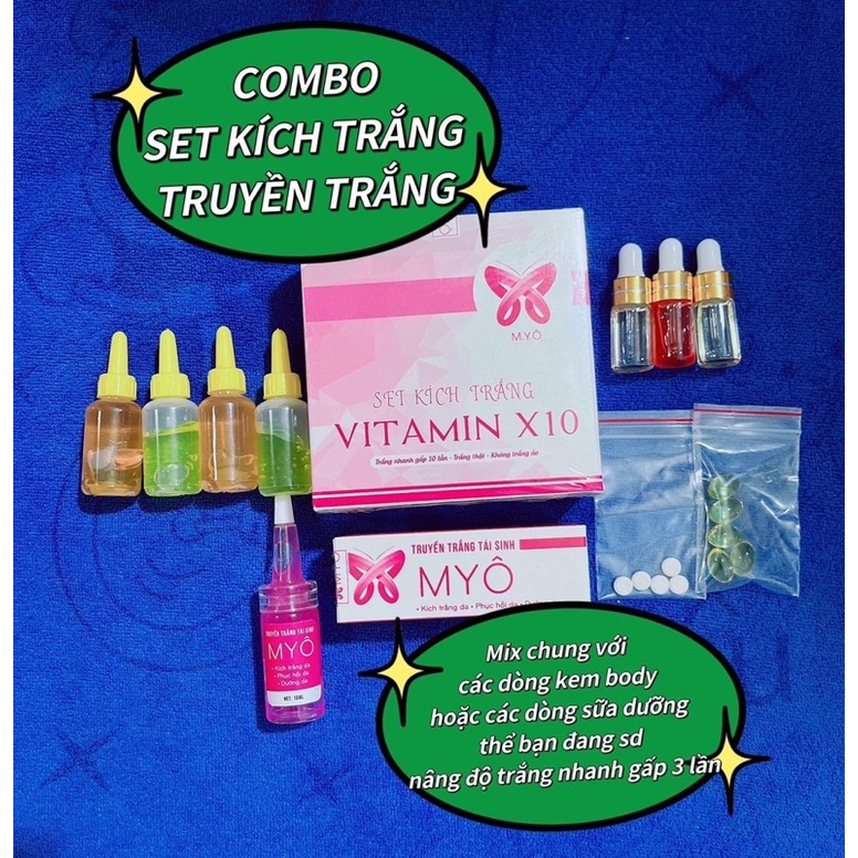 SET KÍCH TRẮNG VITAMIN X10 MYÔ ( Kích Trắng Mạnh Gấp 10 lần) dành body