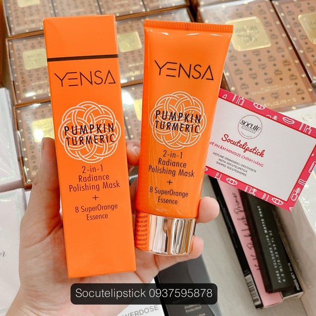 Mặt nạ làm sáng da YENSA PUMPKIN TURMERIC 2-in-1 Radiance Polishing Mask