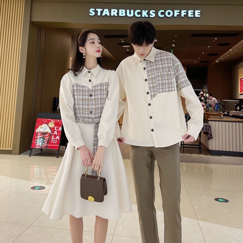 Đồ đôi .áo và váy dành cho các cặp đôi .siêu hot hit dành cho mùa thu đông .chất dày và cực đẹp mang phong cách Hàn Quốc