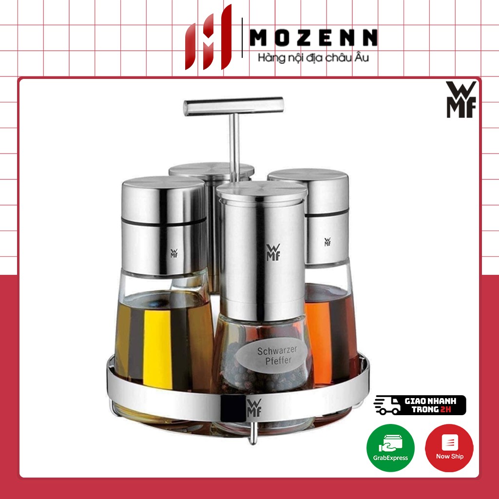 Set đựng xay muối, tiêu, dầu mắm WMF Deluxe nhà bếp [nhập Đức]