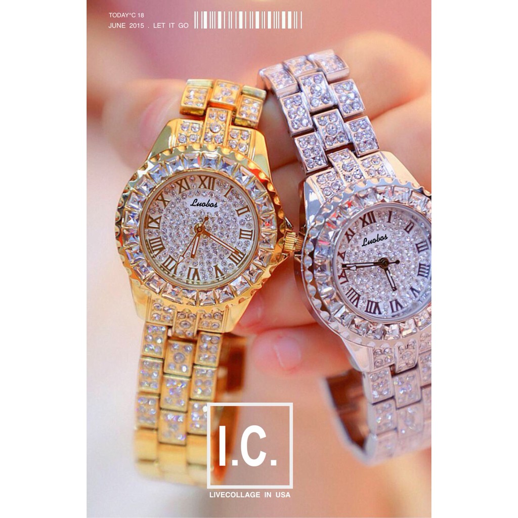 [Mã FAMAYFA2 giảm 10K đơn 50K] [QUÁ ĐẸP] ĐỒNG HỒ NỮ DÂY KIM LOẠI LUOBOS MẶT KIM CƯƠNG ĐÍNH NGỌC PHONG CÁCH HÀN QUỐC | BigBuy360 - bigbuy360.vn
