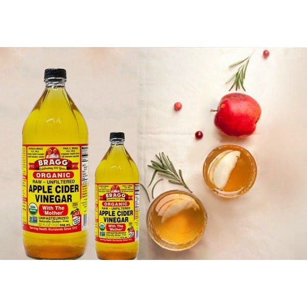 Bragg- Giấm táo hữu cơ đạt chuẩn (Organic- raw- with the Mother) Chai 473ml