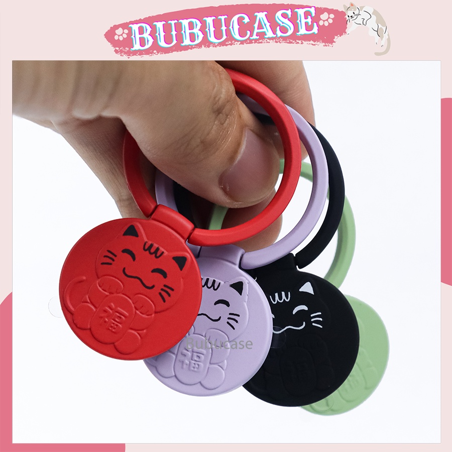 Pop socket giá đỡ dán mặt lưng điện thoại họa tiết mèo thần tài cute - Nhiều màu sắc, chất liệu kim loại cao cấp