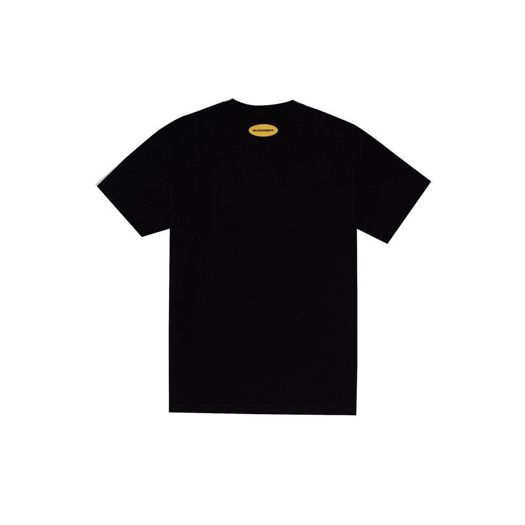 Áo thun tay ngắn BLACKSHEEPS® màu đen aka ATHLETIC LOGO OVERSIZED SS TEE - BLACK