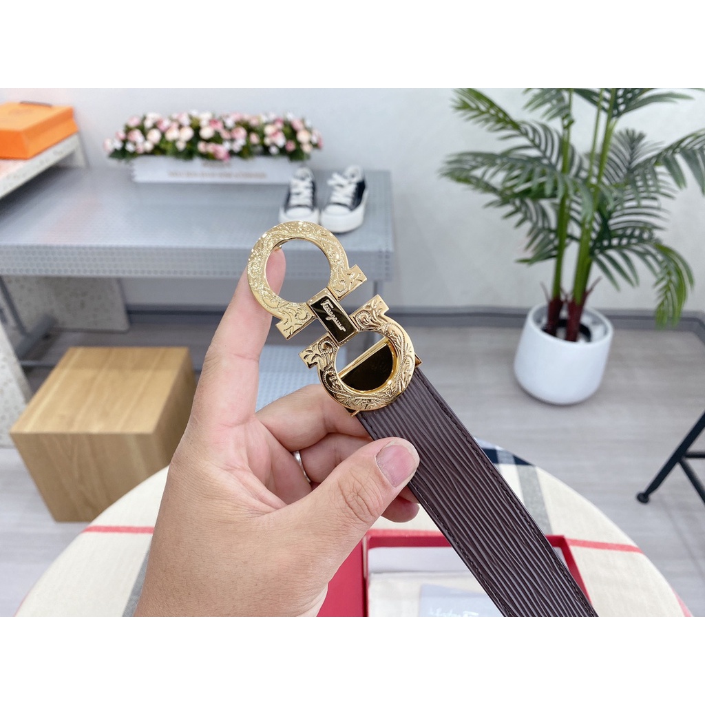 Thắt lưng nam da thật thời trang cao cấp Salvatore Ferragamo thiết kế sang trọng, lịch lãm