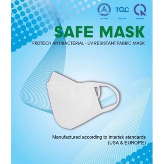 Khẩu trang Safe mask kháng khuẩn màng polyeste giặt 30 lần tiết kiệm xuất khẩu
