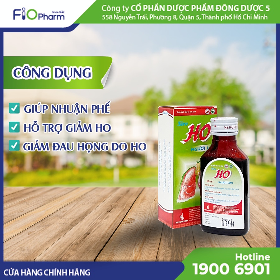 TPBVSK SIRO HO NGƯỜI LỚN, sản phẩm của CTy ĐÔNG DƯỢC 5, Người lớn bị ho có đờm, lâu ngày, đau họng, Hộp 1 chai 90ml